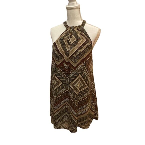 Pearl Print Off Shoulder Top Shirt Size Small Women's Blouse Tribal Print - Picture 1 of 6